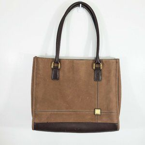 DVF Diane Von Furstenberg Suede Leather Tote Bag